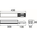 SLV Lichtlijnsysteem continu-rij EASYLIGHT FOB 300 7 25 BK 7-polig, zwart