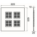 SLV LED paneel PAVANNO 625 UGR < 19, geschikt voor beeldschermwerkstations, dimbaar 22W 3440lm 3000|4000K 45� CRI 80-89