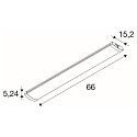 SLV light bar BATTEN FLAT P 600 27 ON-OFF CCT Switch, switchable, multipower IP44/20