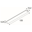 SLV light bar BATTEN FLAT P 1200 52 ON-OFF EM 3H CCT Switch, multipower, with emergency light module IP44/20