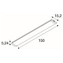 SLV light bar BATTEN FLAT P 1500 72 ON-OFF EM 3H MW with sensor, CCT Switch, multipower, with emergency light module IP44/20
