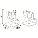 SLV fastening hook BATTEN FLAT P / FOR HORIZONTAL WIRES set of 2, stainless steel