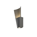 SLV outdoor wall luminaire RASTERLYS WL UP/DOWN direct / indirect, conical, sea-air resistant IP65, anthracite dimmable