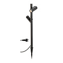 gorund spike luminaire HELIA SLIM POLE DOUBLE with plug IP65, black