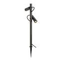 SLV gorund spike luminaire HELIA SLIM POLE DOUBLE with plug IP65, black