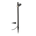 gorund spike luminaire HELIA SLIM POLE SINGLE with plug IP65, black