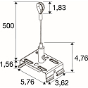 SLV light strip system cord suspension eyelet EASYLIGHT, black