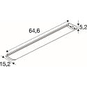 SLV Lichtbalk BATTEN FLAT P 600 27 830/840/850 ML, DALI2 WH IP44, wit dimbaar 12W 1505lm 3000|5000K CRI 80-89 6.46cm