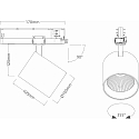 SLV 3-phase spot TRACKSPOT V swivelling, suitable for VDU workstation IP20, white dimmable