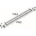 SLV ceiling luminaire BATTEN INDUSTRY C IP23, white dimmable