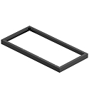 Opbouwframe PANEL P | PAVANNO, zwart