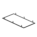 Inbouwframe PANEL P | PAVANNO, zwart