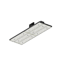 3-phase luminaire TRACK PANEL IP20, black dimmable
