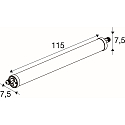 SLV Armatuur voor vochtige ruimten TUBULAR P 120 IP66, wit dimbaar