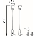 SLV Plafond Ophanging TUBULAR P 2 Stuks, zilver