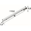 SLV emergency light EASYLIGHT 1000 round IP20, black dimmable