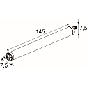 SLV Armatuur voor vochtige ruimten TUBULAR P 150 IP66, wit dimbaar