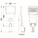 SLV Paaltoparmatuur STREET A MICRO IP66, grijs 