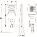 SLV Paaltoparmatuur STREET A MINI IP66, grijs 