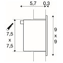 SLV Recessed luminaire FRAME BASIC LED silver grey warmwhite, LED warm white