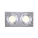 Inbouwarmatuur NEW TRIA II GU10 GU10, aluminium geborsteld 100W
