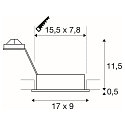 Inbouwarmatuur NEW TRIA II GU10 GU10, aluminium geborsteld 100W