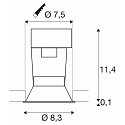 SLV Plafondinbouwarmatuur HORN GU10 rond GU5,3, wit mat