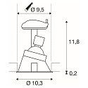 SLV Recessed luminaire HORN-A GU10, 1xGU10, 230V, Clip springs, white