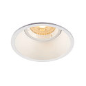 Recessed luminaire HORN-O, 1xGU10, 230V, Clip springs, white