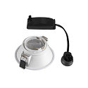 SLV Recessed luminaire HORN-O, 1xGU10, 230V, Clip springs, white