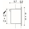 Inbouwarmatuur FRAME BASIC LED, wit 1W 90lm 3000K CRI >80