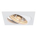 Plafondinbouwarmatuur NEW TRIA ES111 1 hoekig GU10, wit mat