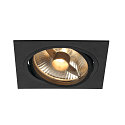 Recessed downlight NEW TRIA I, ES111, square/rectangular, black
