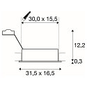 SLV Plafondinbouwarmatuur NEW TRIA ES111 2 hoekig GU10, wit
