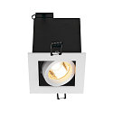 SLV Ceiling recessed spot KADUX 1 GU10 Downlight, GU10, 230V, Clip springs, white
