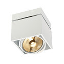 Plafondarmatuur KARDAMOD SURFACE SQUARE ES111 hoekig, single GU10, wit