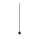Pendant luminaire FENDA E27 Pendant cable with open cable, canopy excl., shade excl., black