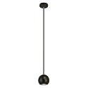 Pendelarmatuur LIGHT EYE BALL GU10, chroom, zwart