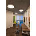 SLV LED Ceiling luminaire MEDO 90 LED Pendant luminaire, 120W, 120�, 3000K, silver grey