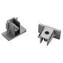 Endcaps for 1 Phase Tracks, 2 items, silver grey