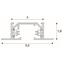 SLV 1-Phase High Voltage track, integrated version, 2m, white