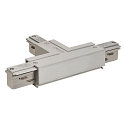 3-fase T-connector EUTRAC aarde links, aarde binnen, zilver