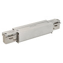 Straight coupler for 3-Phase High voltage Track, silver grey