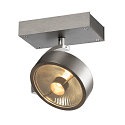 Spot KALU CW single GU10 IP20, aluminium geborsteld dimbaar