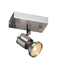 SLV Spot ASTO 1 GU10, aluminium geborsteld
