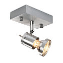 SLV Spot ASTO 1 GU10, aluminium geborsteld