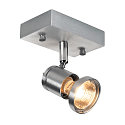 SLV Spot ASTO 1 GU10, aluminium geborsteld