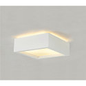 Plaster Ceiling luminaire GL 104 E27, rectangular, white plaster