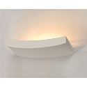 Plaster Wall luminaire GL 102 CURVE, white plaster, R7s 78mm
