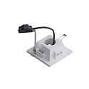 SLV Inbouwarmatuur PLASTRA hoekig GU10, wit max. 35W